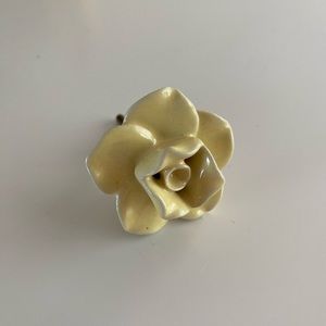 Anthropologie yellow rose pull